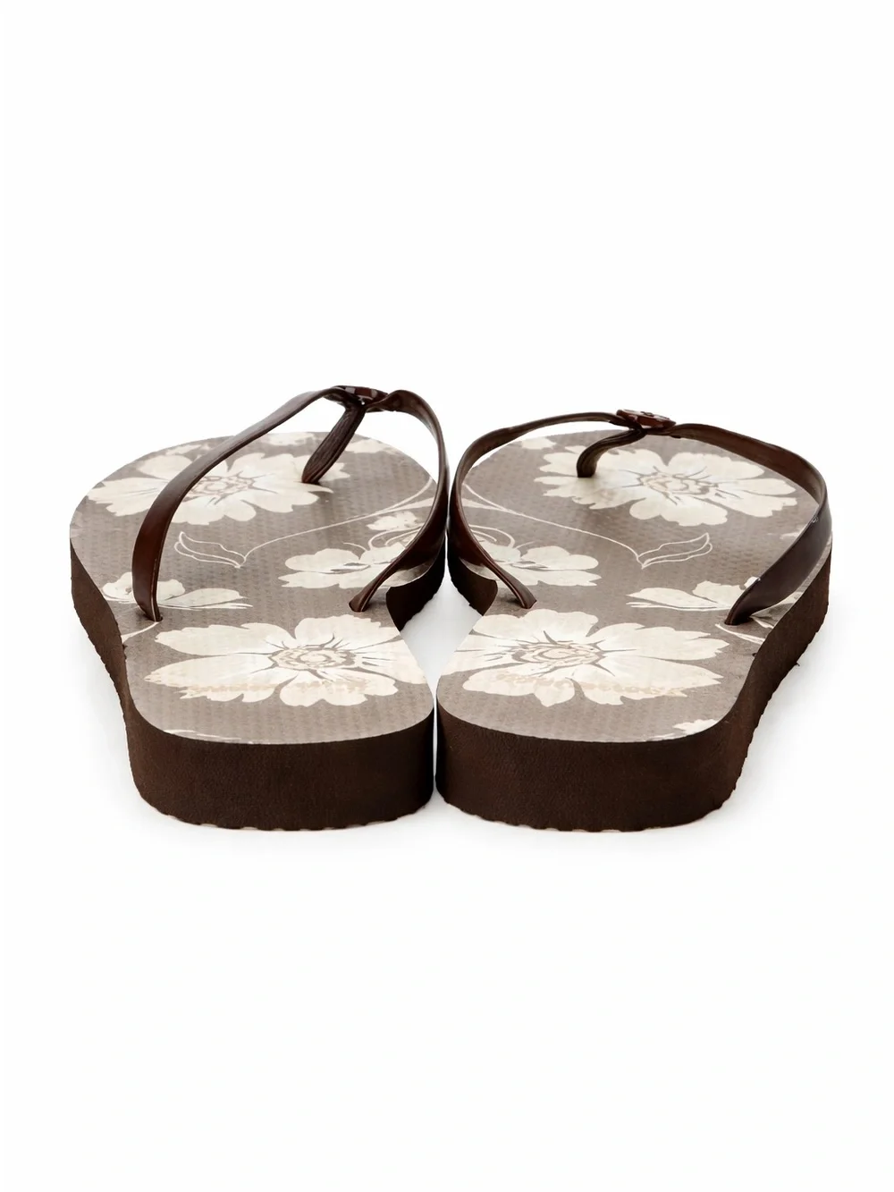 Tory Burch Mocha Falls Floral Flip Flops NWT